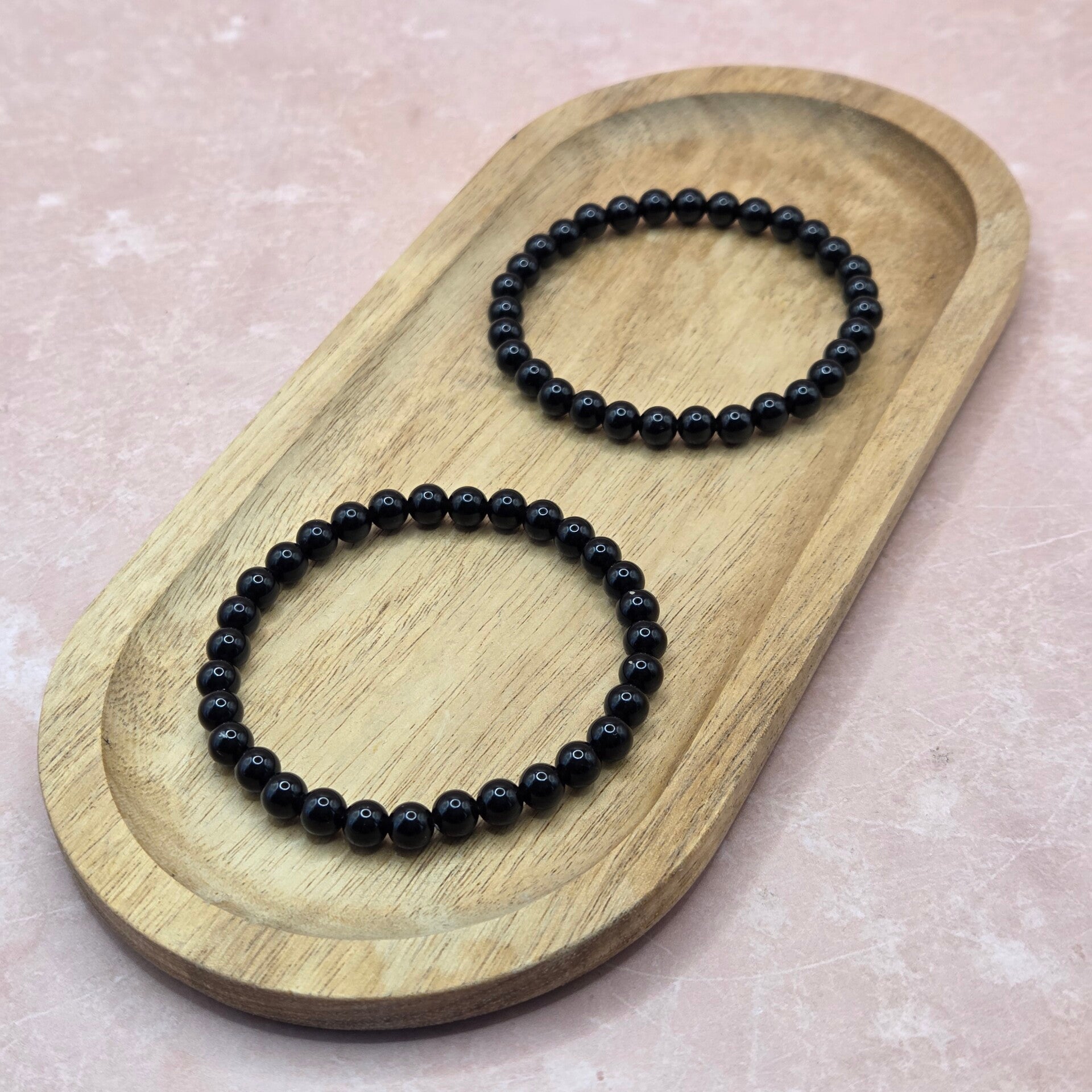Zwarte Obsidiaan armband