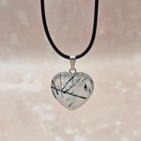 Toermalijnkwarts hanger hart