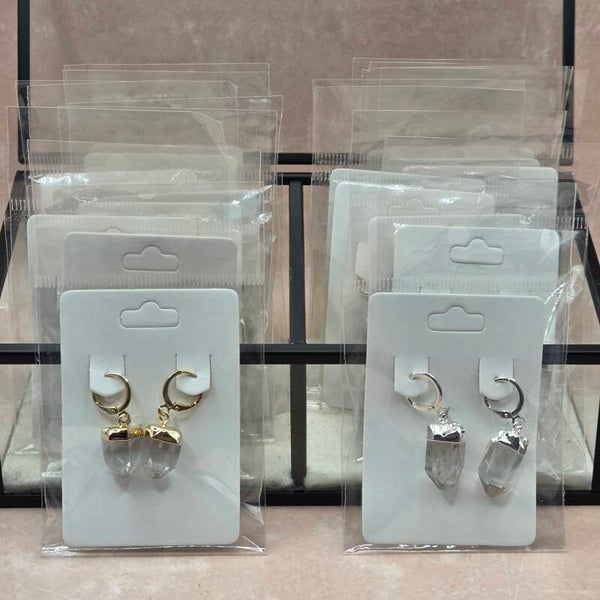 Bergkristal Oorbellen - Goldplated & Silverplated