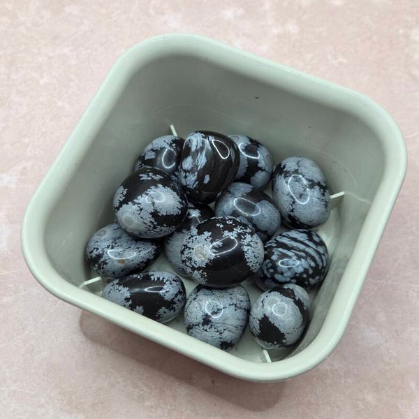 Sneeuwvlok Obsidiaan trommelsteen