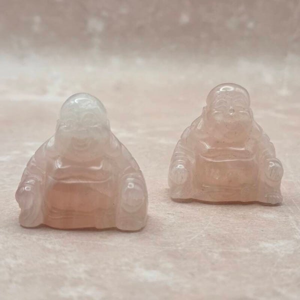 Rozenkwarts Boeddha | 3.5 cm | Edelstenen Beeldje
