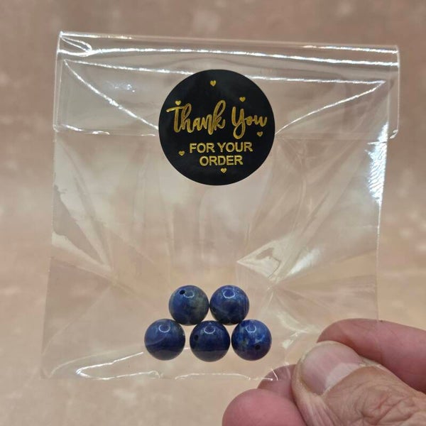 5 Lapis Lazuli kralen 8 mm | Armband vergroten