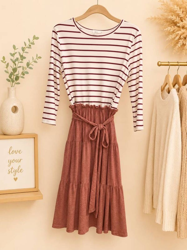 Reb + J. Tie Waist Dress New XL