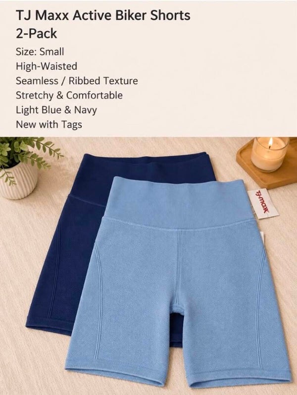 Yogaliscious 2 Pack Biker Shorts NWT S