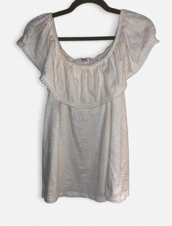 Old Navy White Cotton Top M GUC
