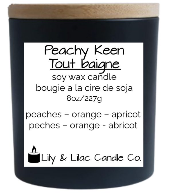 Peachy Keen Soy Wax Candle - 8oz