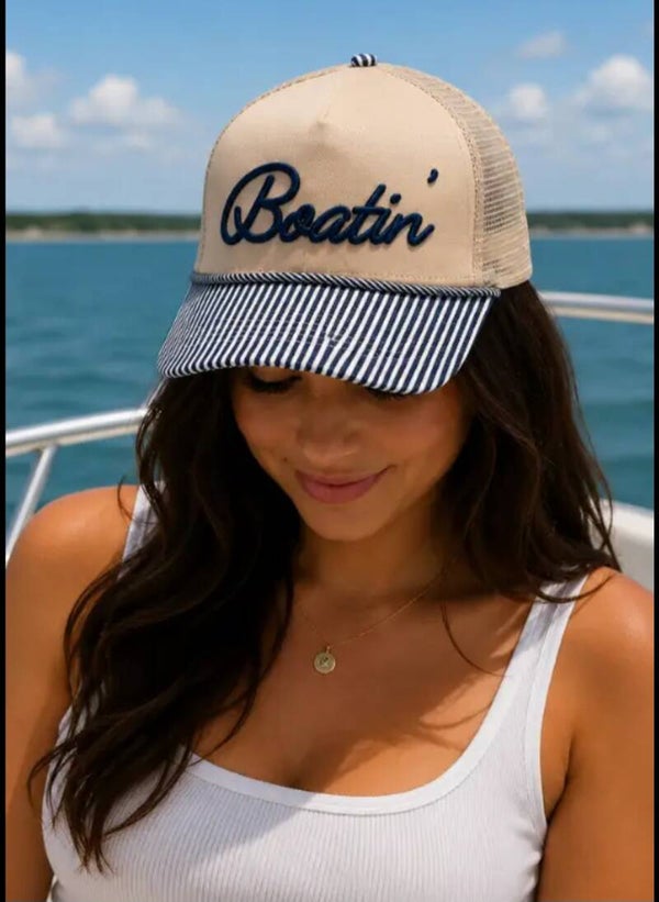 Boatin trucker hat