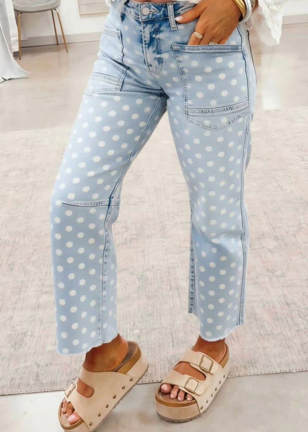 Bailey Blue polka dot Jeans