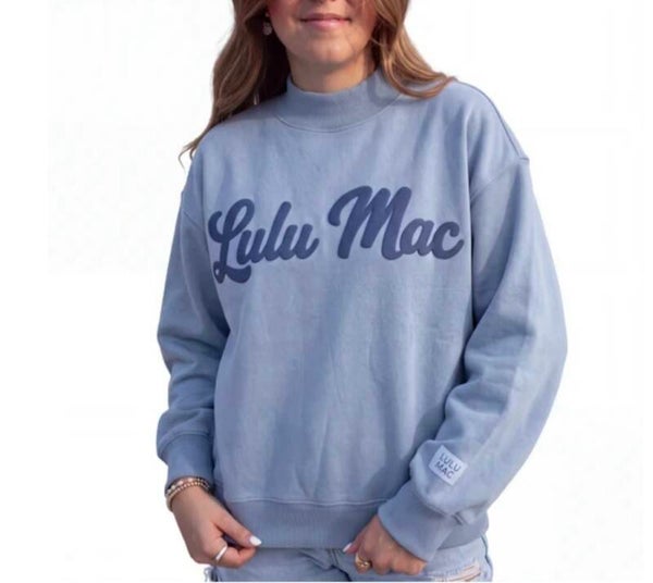 LuluMac script mockneck - blue