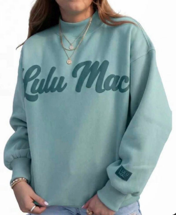 LuluMac Script mockneck - green