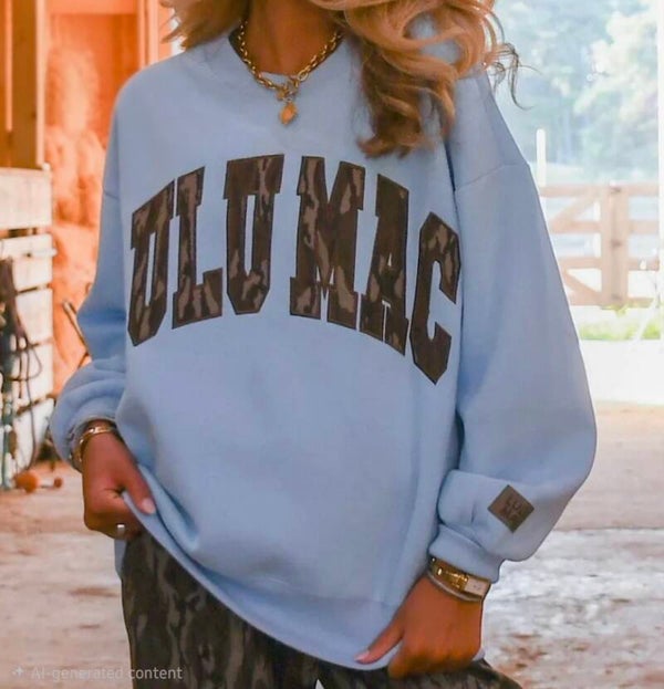 LuluMac Bottomland sweatshirt - lt blue
