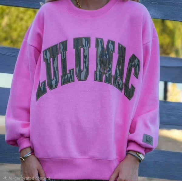 LuluMac Bottomland sweatshirt - bubblegum pink