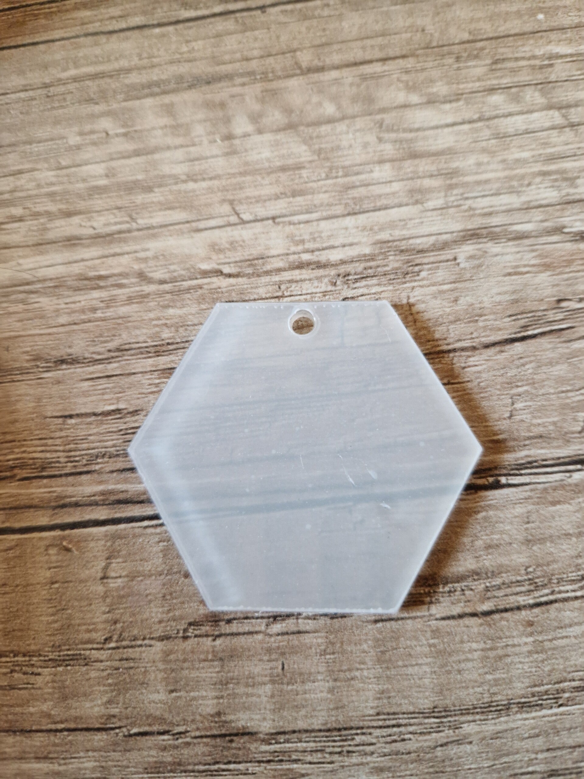 Acryl Schlüsselanhänger, Hexagon