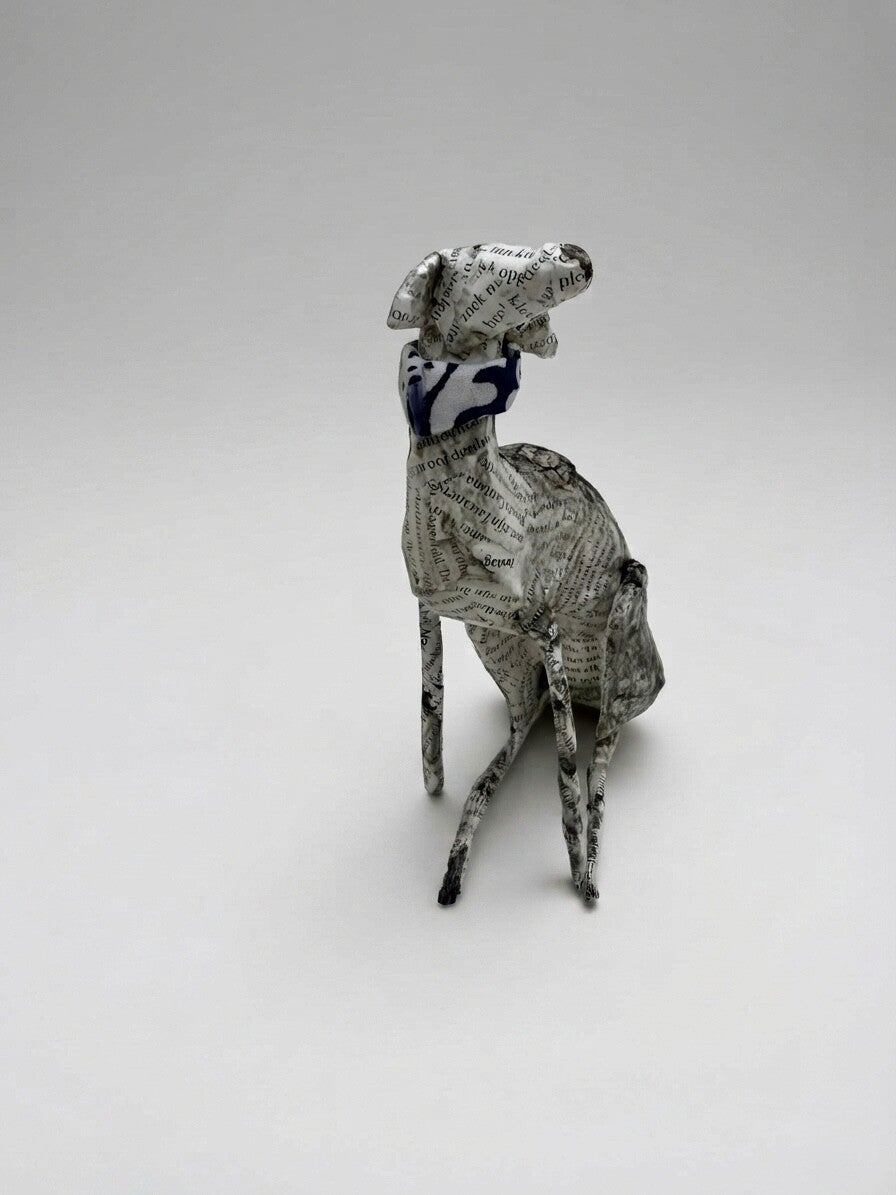 Greyhound Papier mache Sculpture