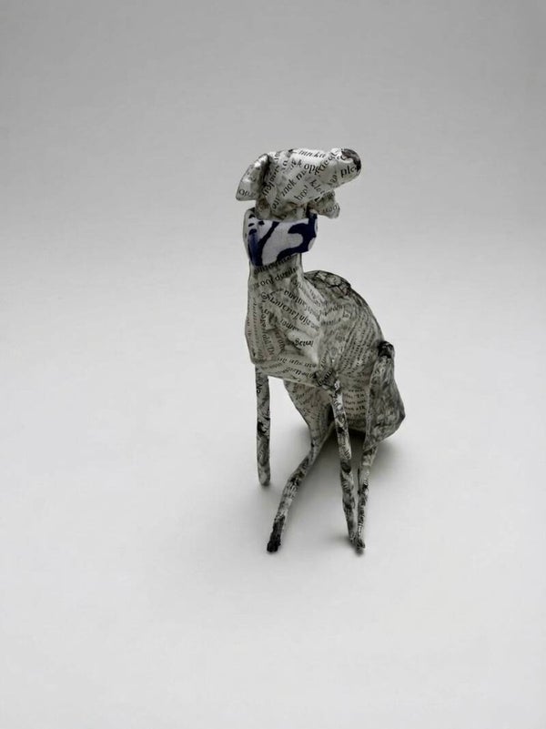 Greyhound Papier mache Sculpture
