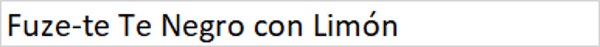 Fuze-te Te Negro con Limón