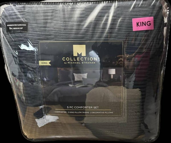 Edredón gris oscuro