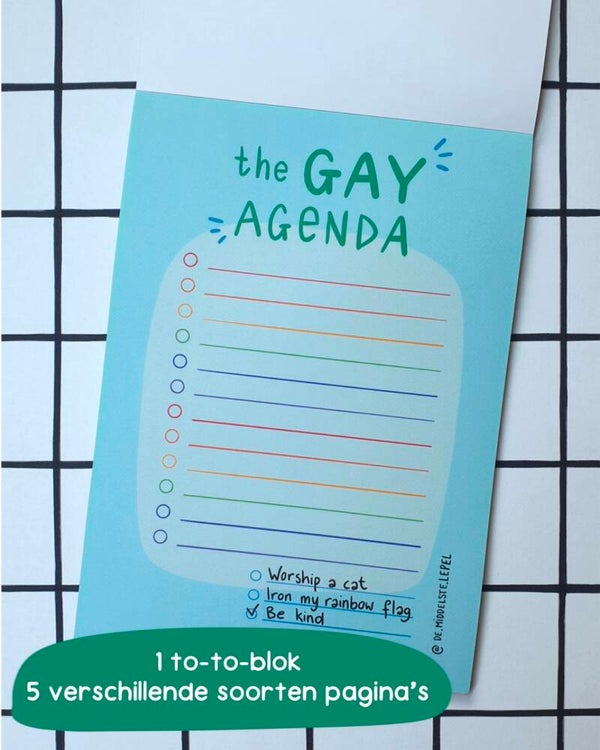 The Gay Agenda - to-do blok