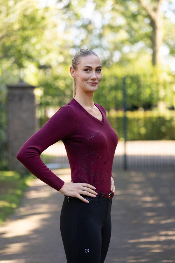 EQCLI  v - neck Bordeaux