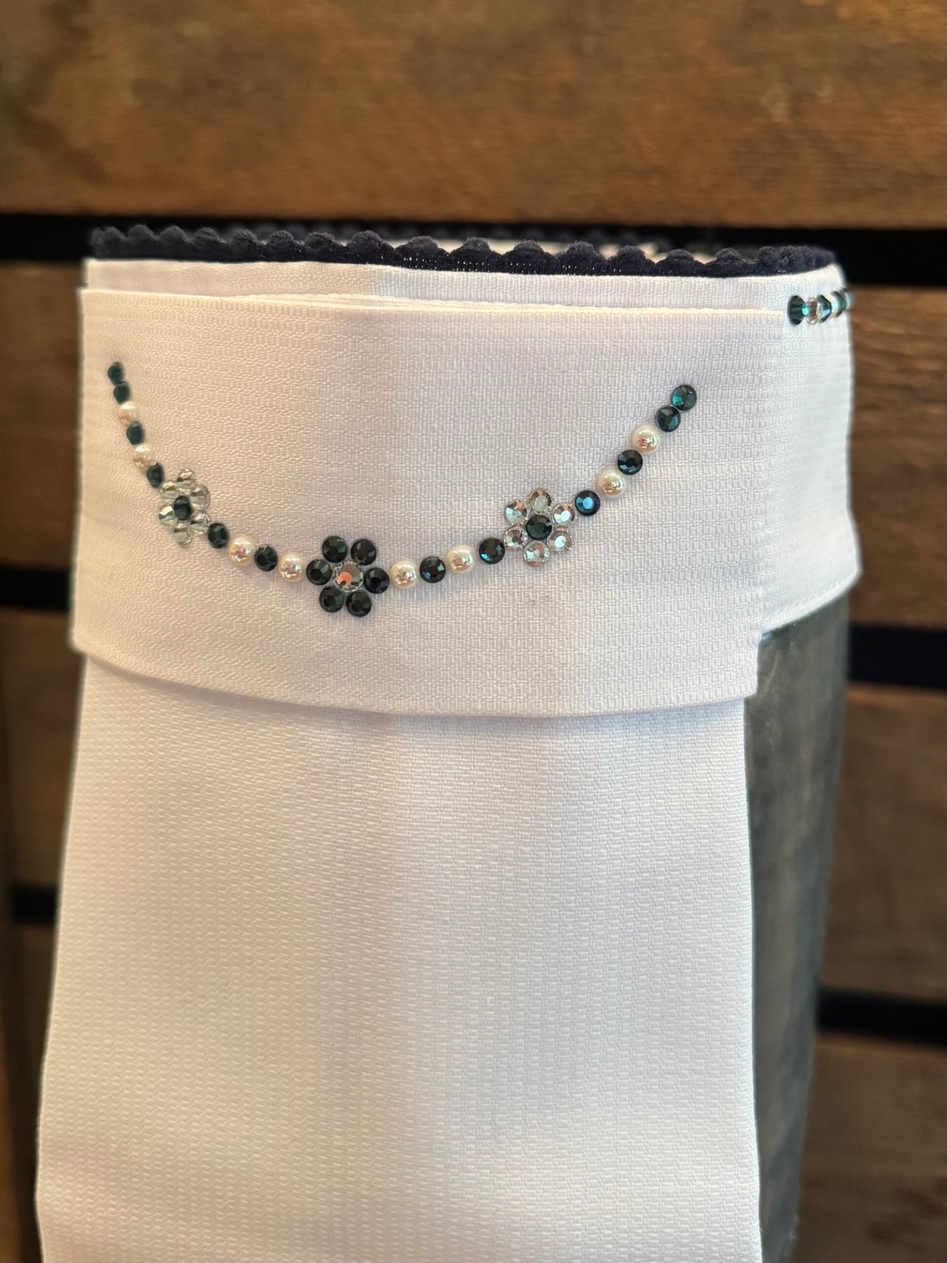 Plastron navy/crystal