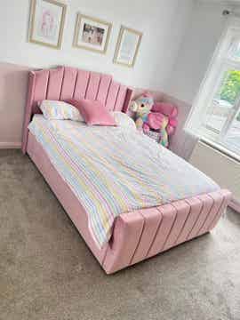 Princess Wingback Panel Bed