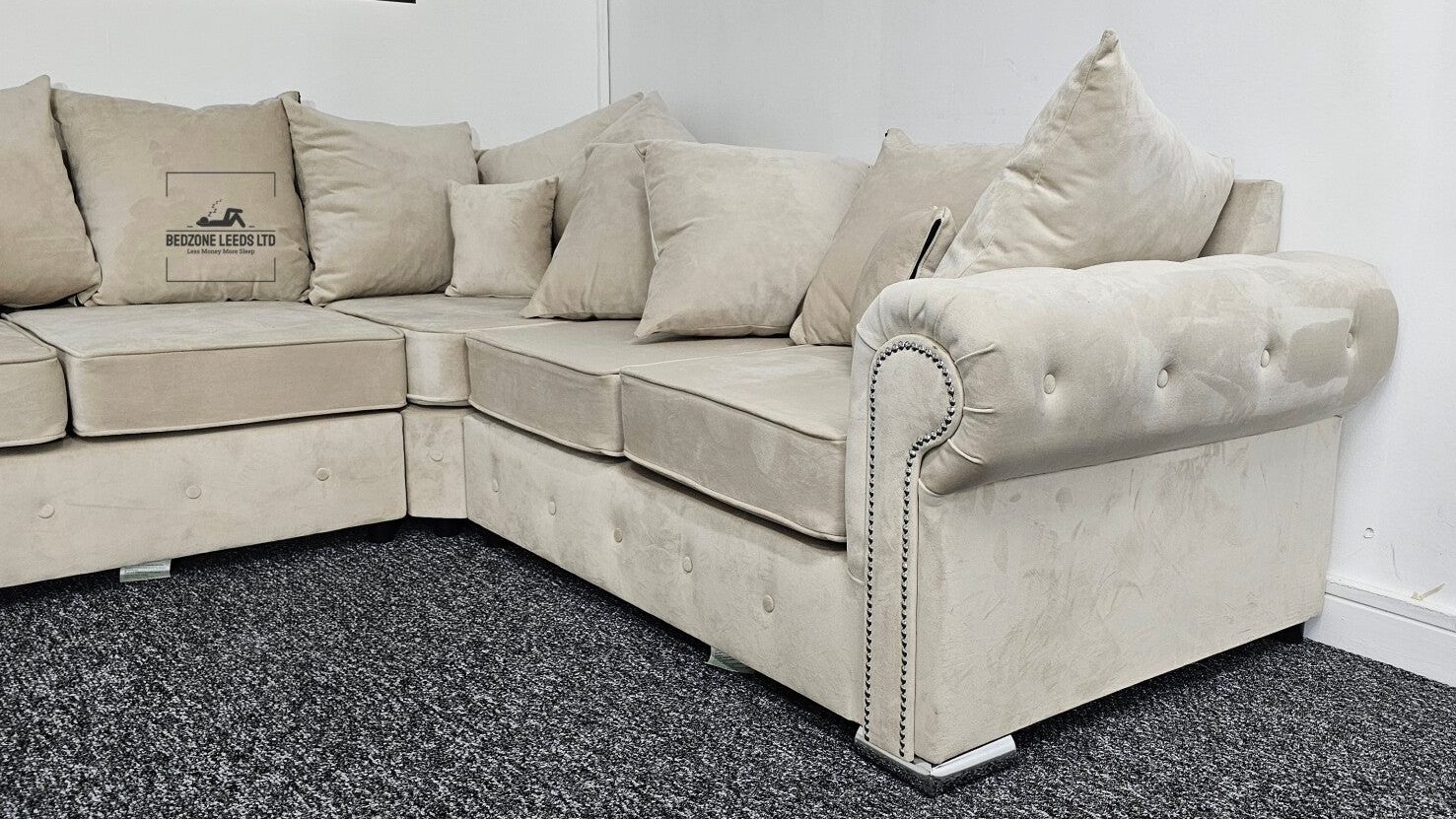 ノブhystericglamour NASHVILLE Velvet Olympia Plush Velvet Range Corner Sofa set | Bedzone Leeds Ltd