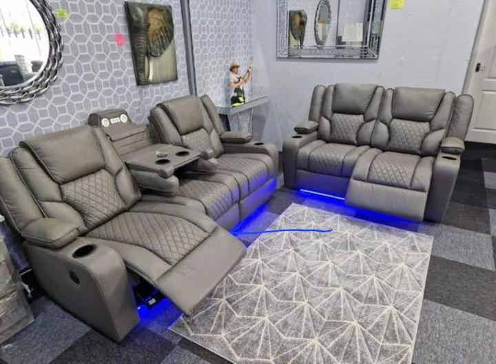 Electric Leather Recliner 3+2  Sofa Set