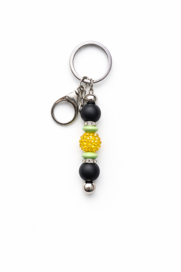 Schlüsselanhänger "Glitzer Gelb"