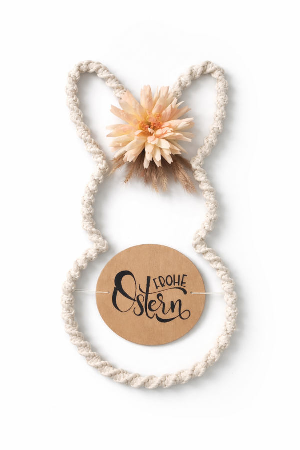 Osterdeko "Hase mit Blume"