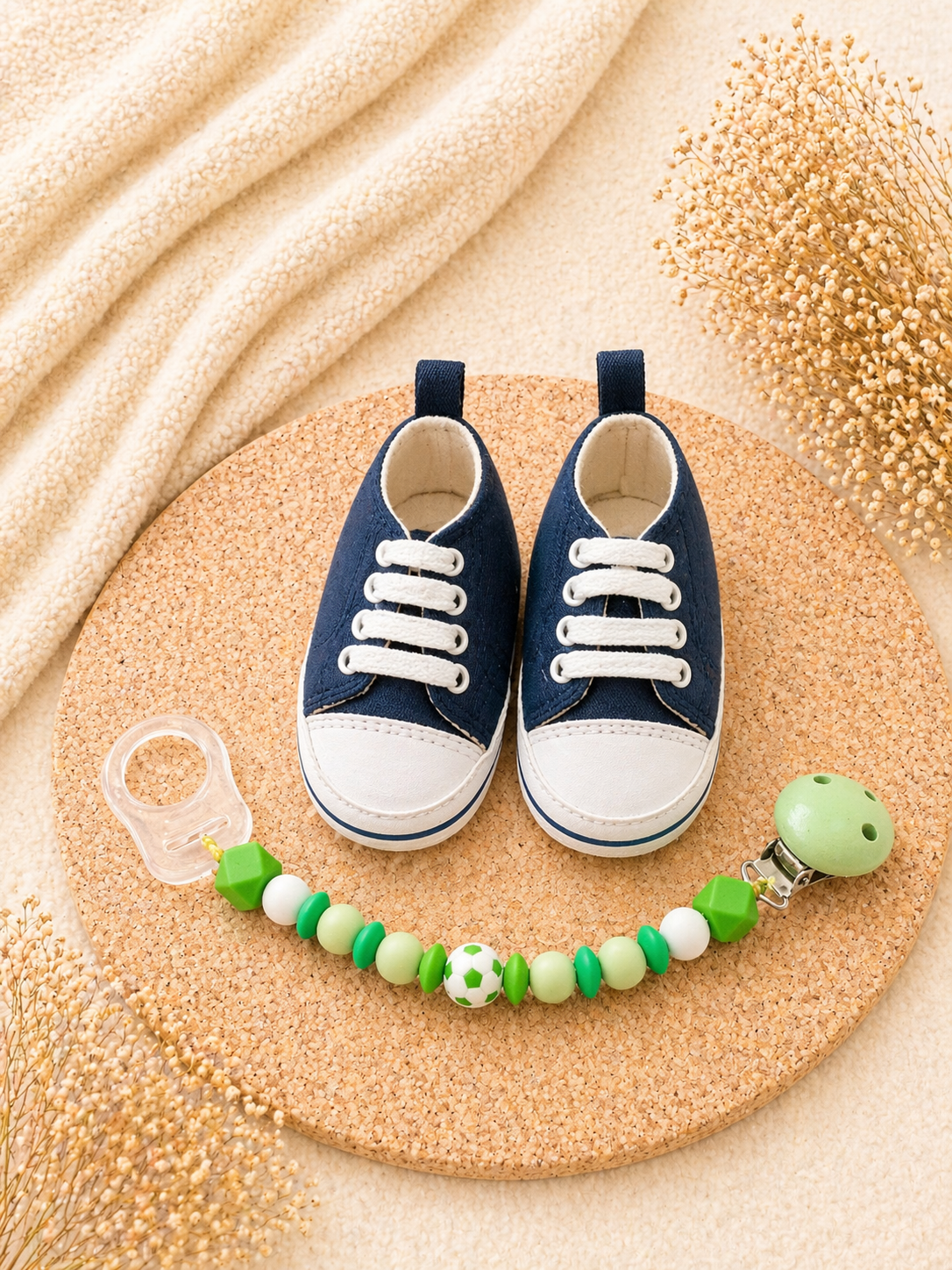 Schnullerkette "Fußball"