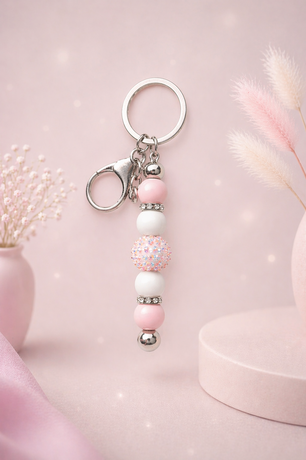 Glitzer Traum in Weiß-Rosa