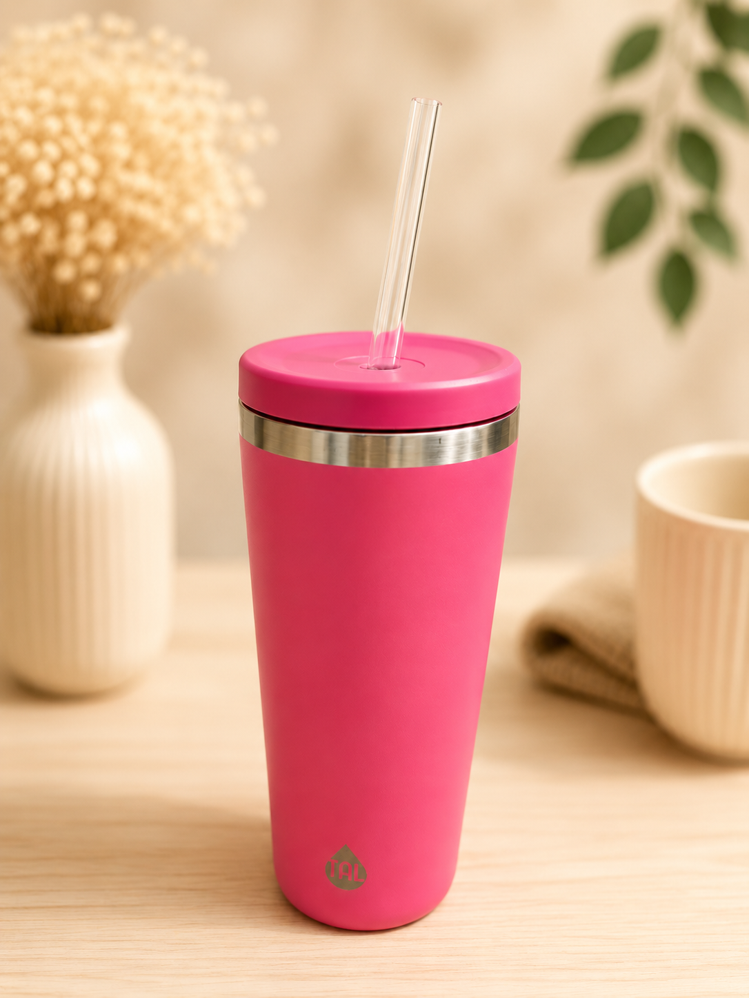 Thermobecher Pink – dein Wunschmotiv
