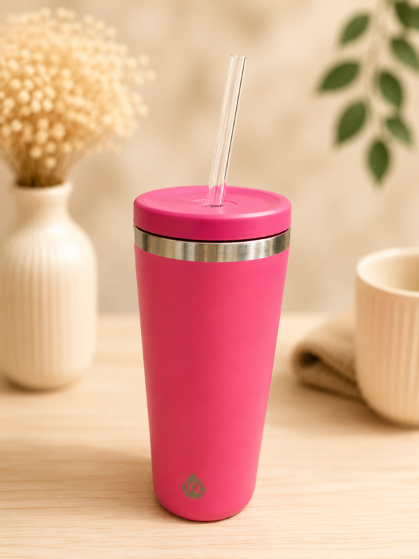 Thermobecher Pink – dein Wunschmotiv