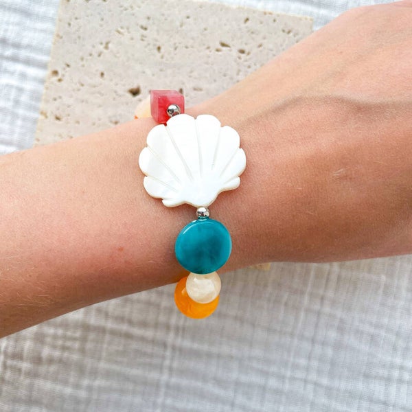 Bracelet Oversize coquillage – Mix de perles