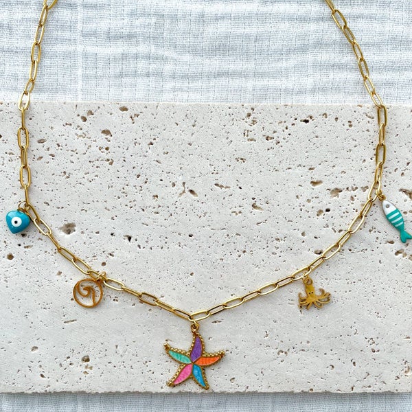 Collier Escale Méditerranée en acier inox