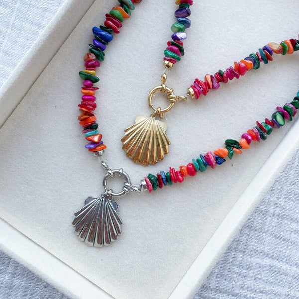 Collier Coquillage Multicolore