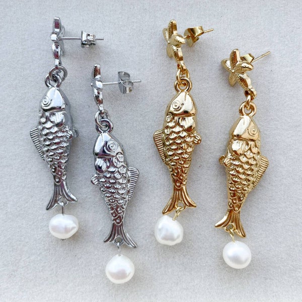 Boucles d’oreilles Poisson & Étoile de mer