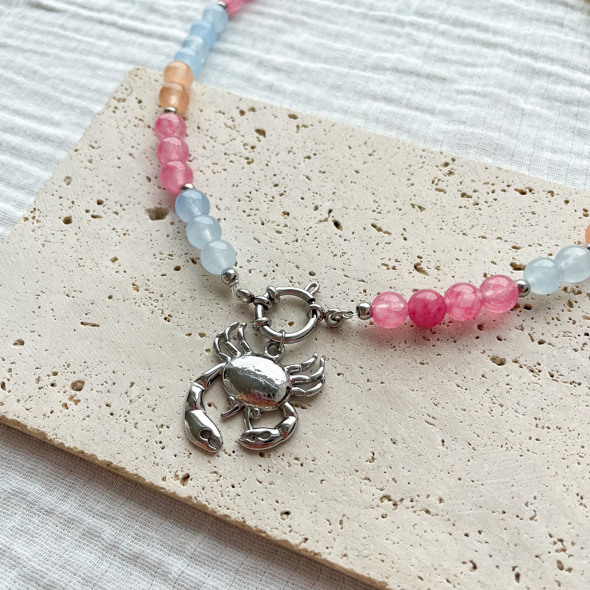Collier Crabe Pop & Pastel