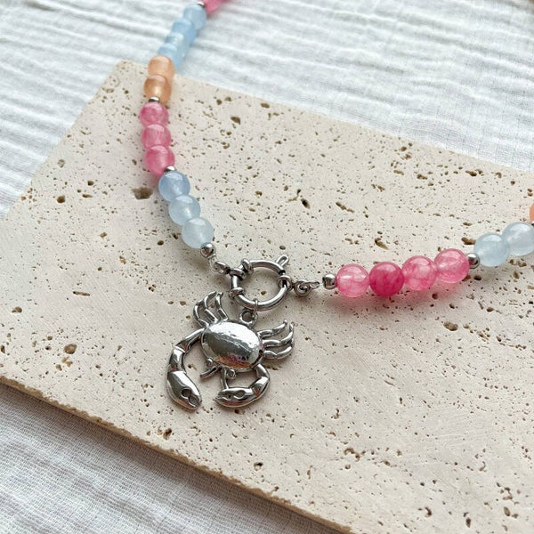 Collier Crabe Pop & Pastel