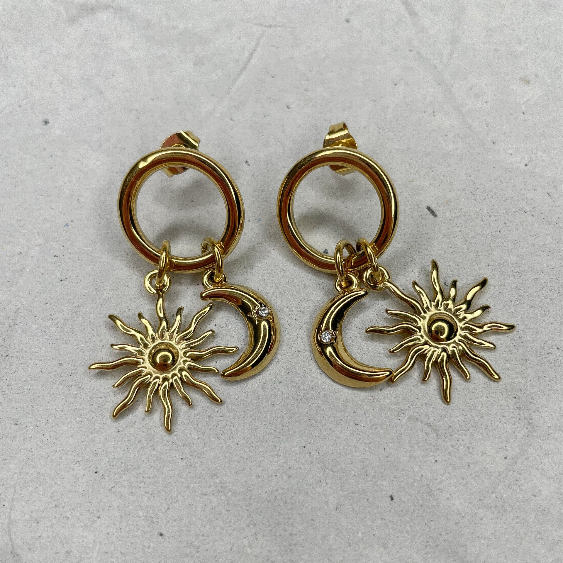 Boucles d’oreilles Soleil & Lune