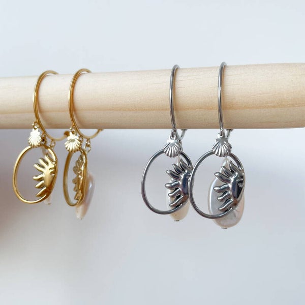 Boucles d'oreilles soleil