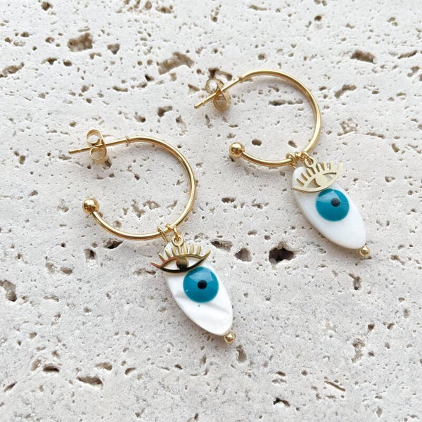 Boucles d'oreilles evil eye