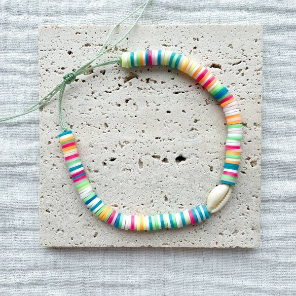 Bracelet de cheville multicolores