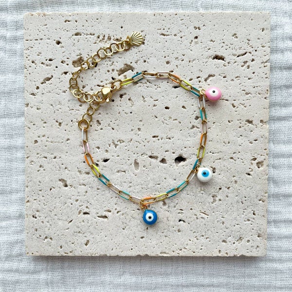 Bracelet multicolores evil eye