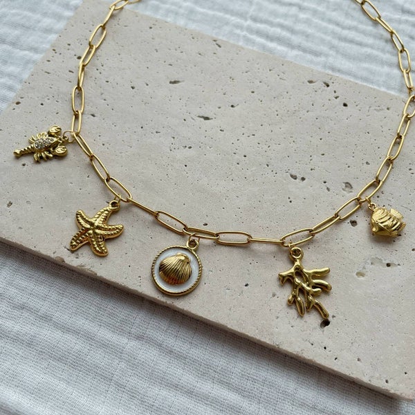 Collier charms océan