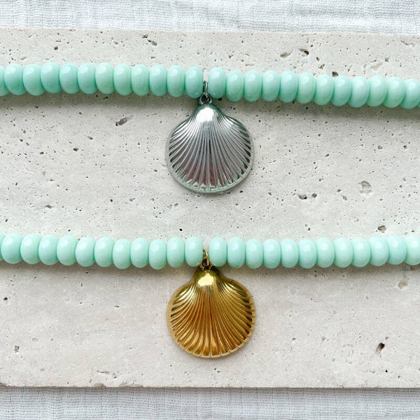 Collier turquoise coquillage
