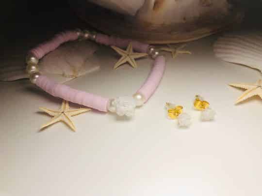 Little Rose - armband met bijpassende oorbellen