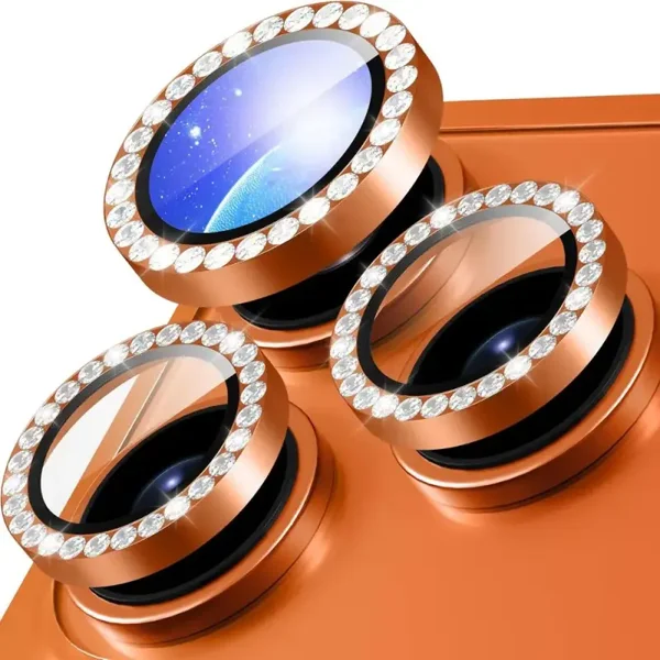 Protection de Caméra pour iPhone avec Strass – 1 unité Compatibilité : iPhone 17 / 17 Pro / 17 Pro Max