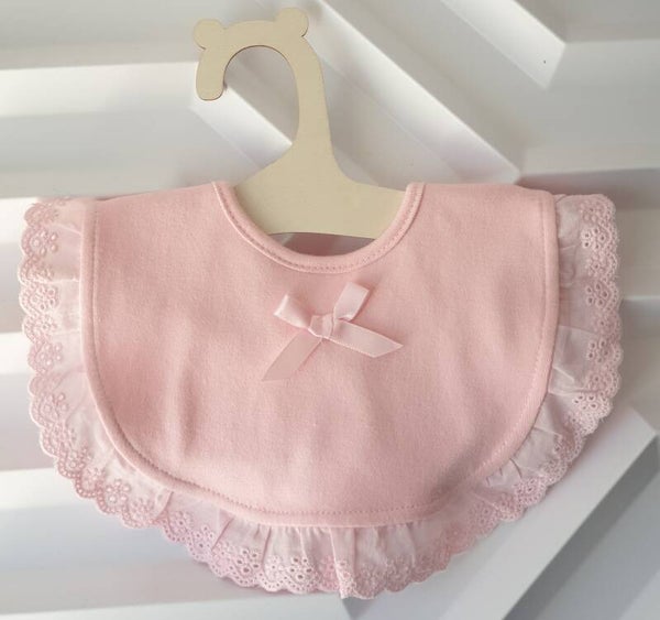 Bavoirs bébé pour filles dentelle circle.  Personnalisable
