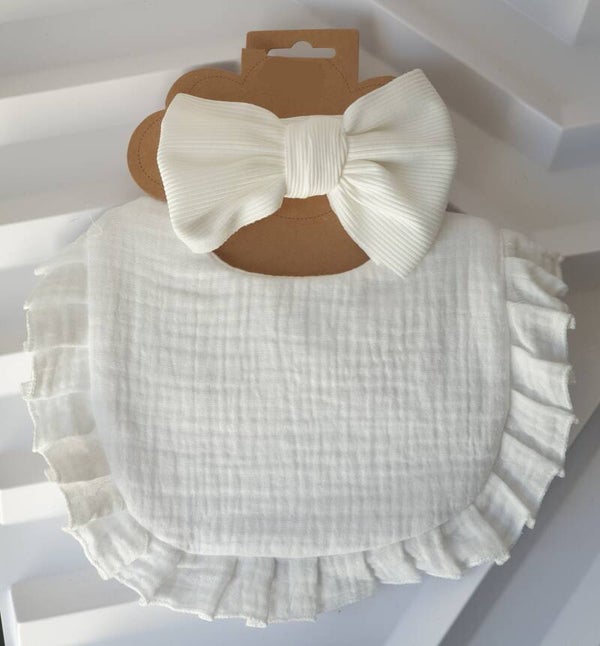 Bavoir côtelé pour bébé, 2 pièces. Personnalisable